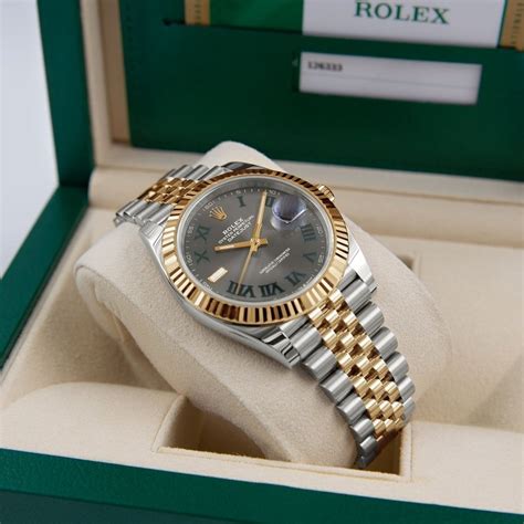 rolex datejust ii two-tone rose & white wimbledon dial|More.